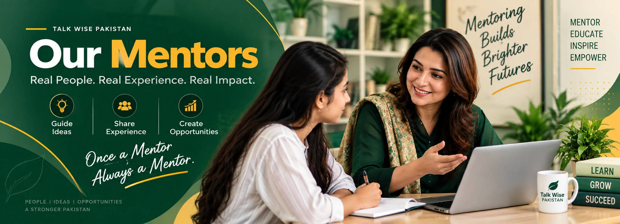 Talk Wise Pakistan mentors guiding and supporting young people